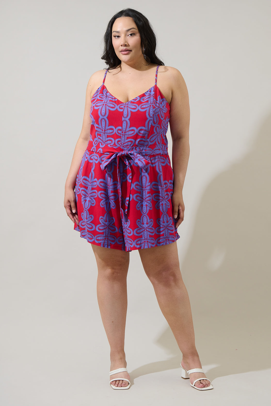 Rory Abstract Kirsten Tie Romper Curve