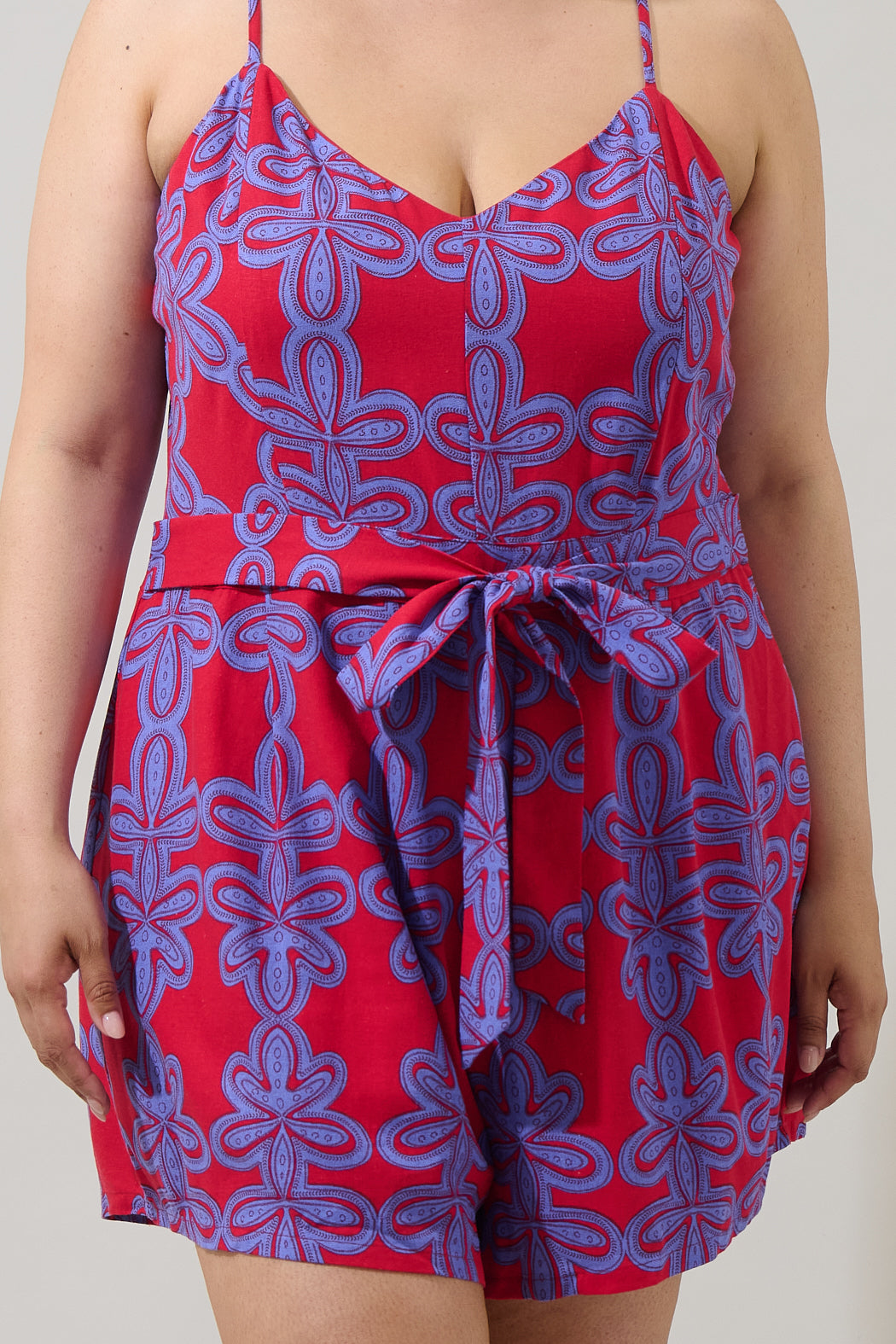 Rory Abstract Kirsten Tie Romper Curve