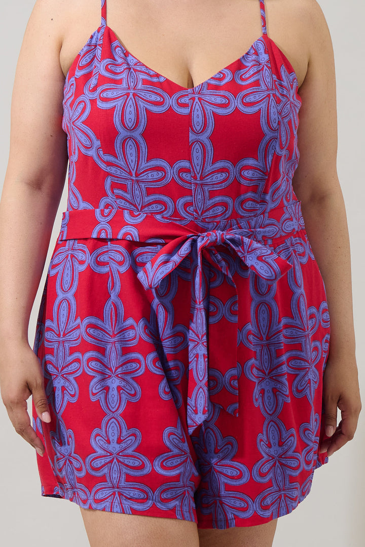 Rory Abstract Kirsten Tie Romper Curve