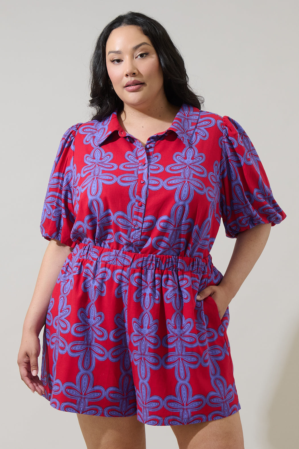 Rory Abstract Collared Shirt Curve