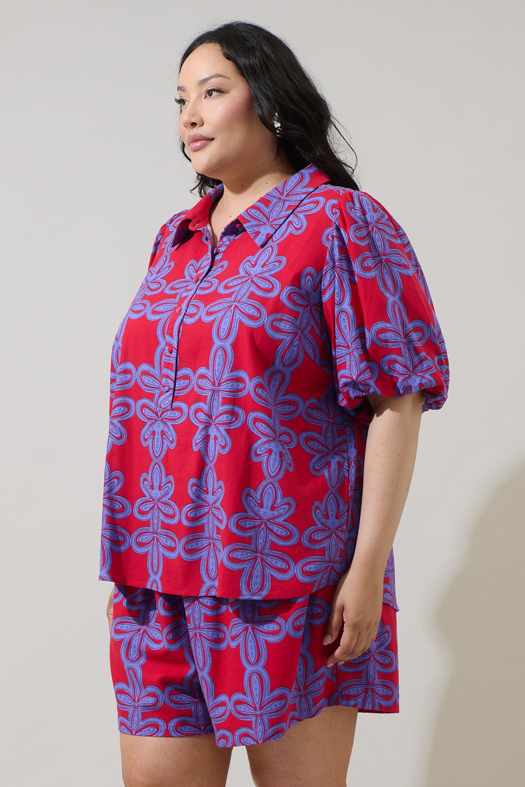 Rory Abstract Collared Shirt Curve