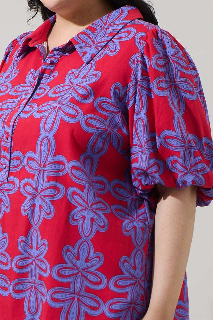 Rory Abstract Collared Shirt Curve