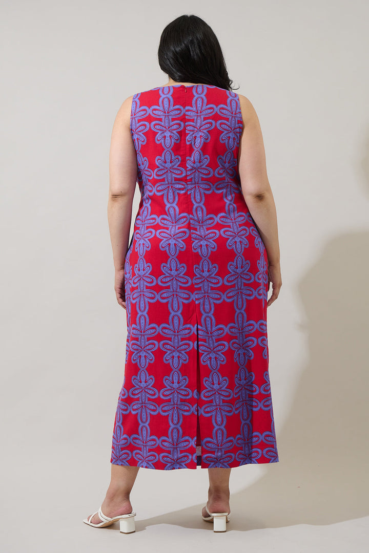Rory Abstract Troy Maxi Dress Curve