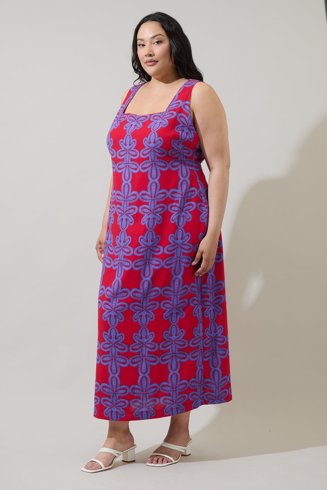 Rory Abstract Troy Maxi Dress Curve
