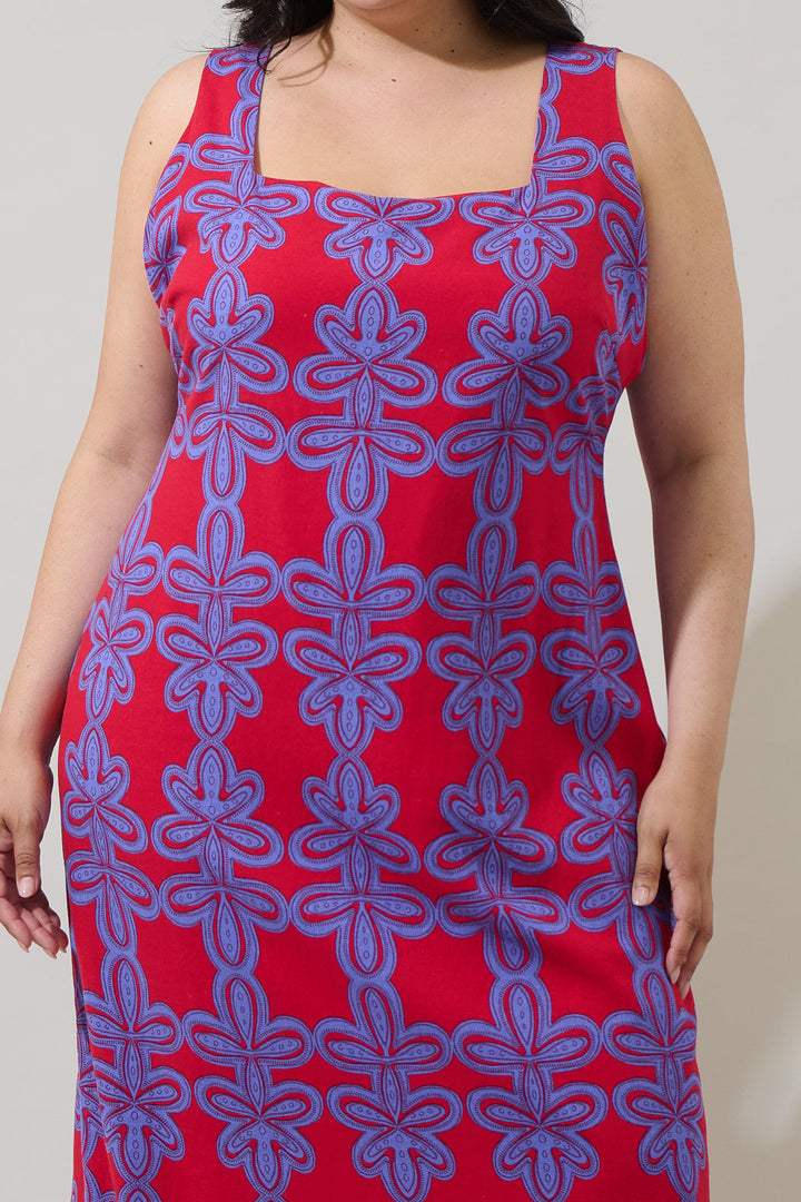 Rory Abstract Troy Maxi Dress Curve
