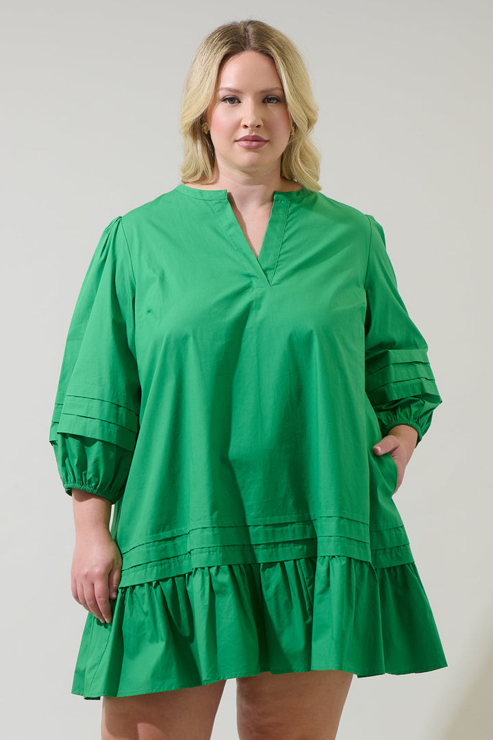 Velma Ruffle Shift Dress Curve
