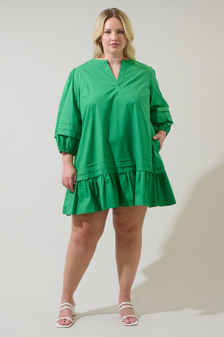 Velma Ruffle Shift Dress Curve