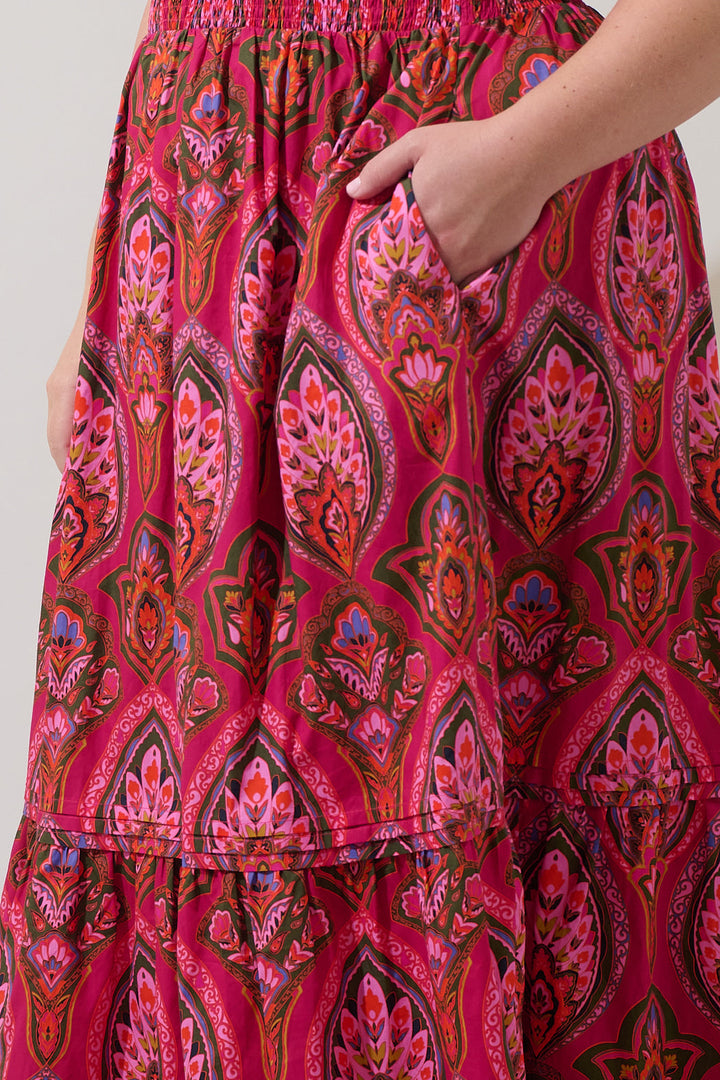 Azura Paisley Belraj Poplin Maxi Dress Curve