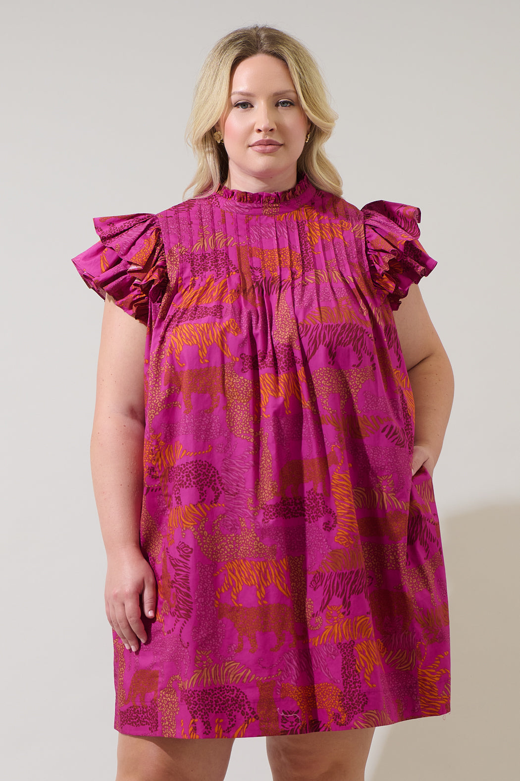 In the Jungle Lovel Shift Mini Dress Curve