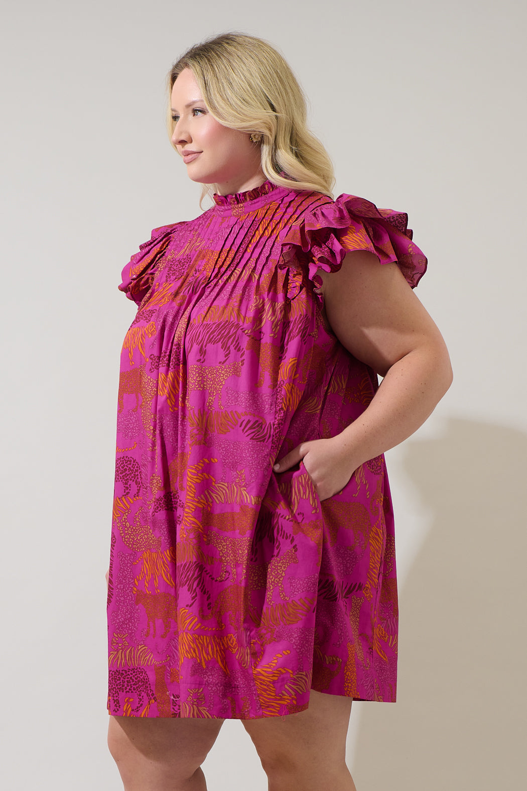 In the Jungle Lovel Shift Mini Dress Curve