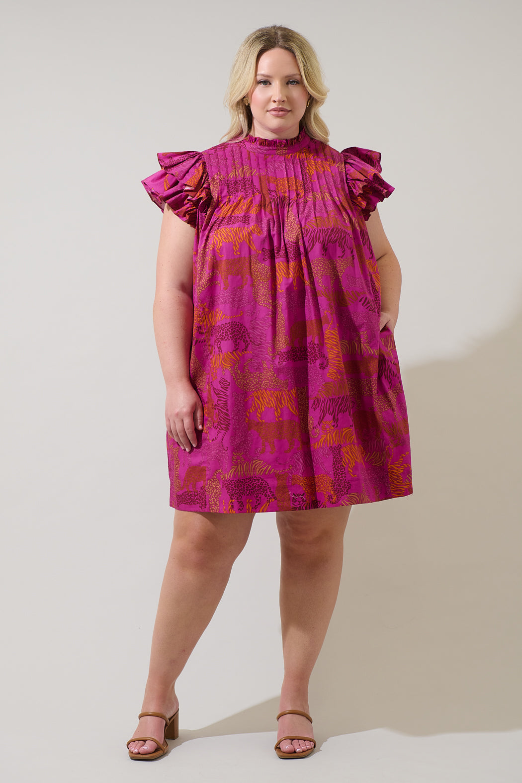 In the Jungle Lovel Shift Mini Dress Curve