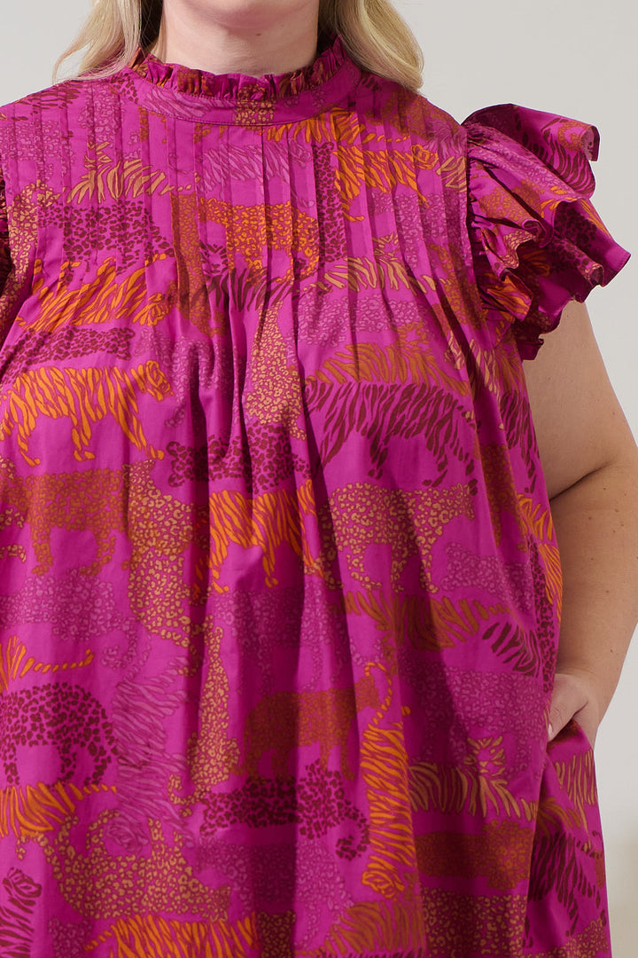 In the Jungle Lovel Shift Mini Dress Curve