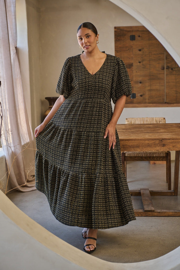 Carrol Tweed Maxi Dress Curve