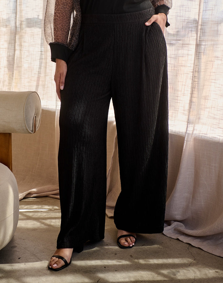 Noelia High Waist Wide Pants Curve