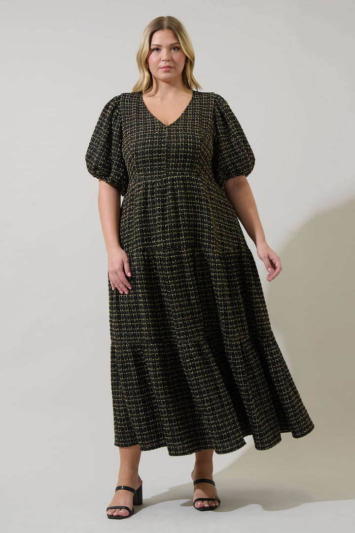 Carrol Tweed Maxi Dress Curve