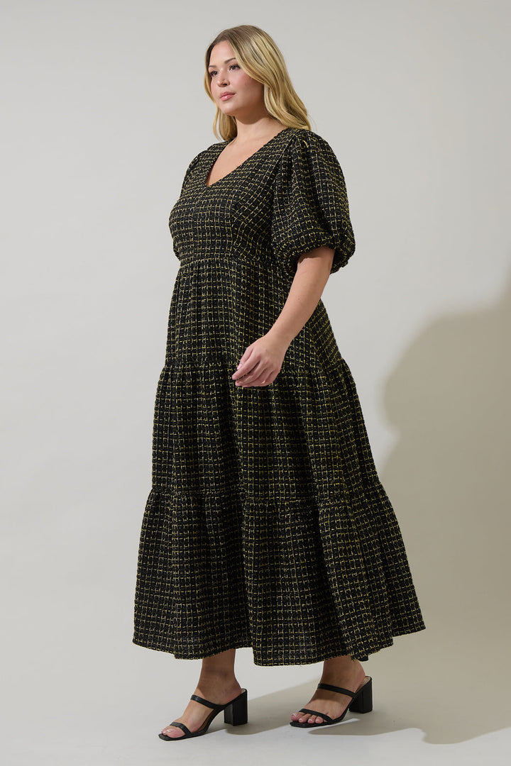 Carrol Tweed Maxi Dress Curve