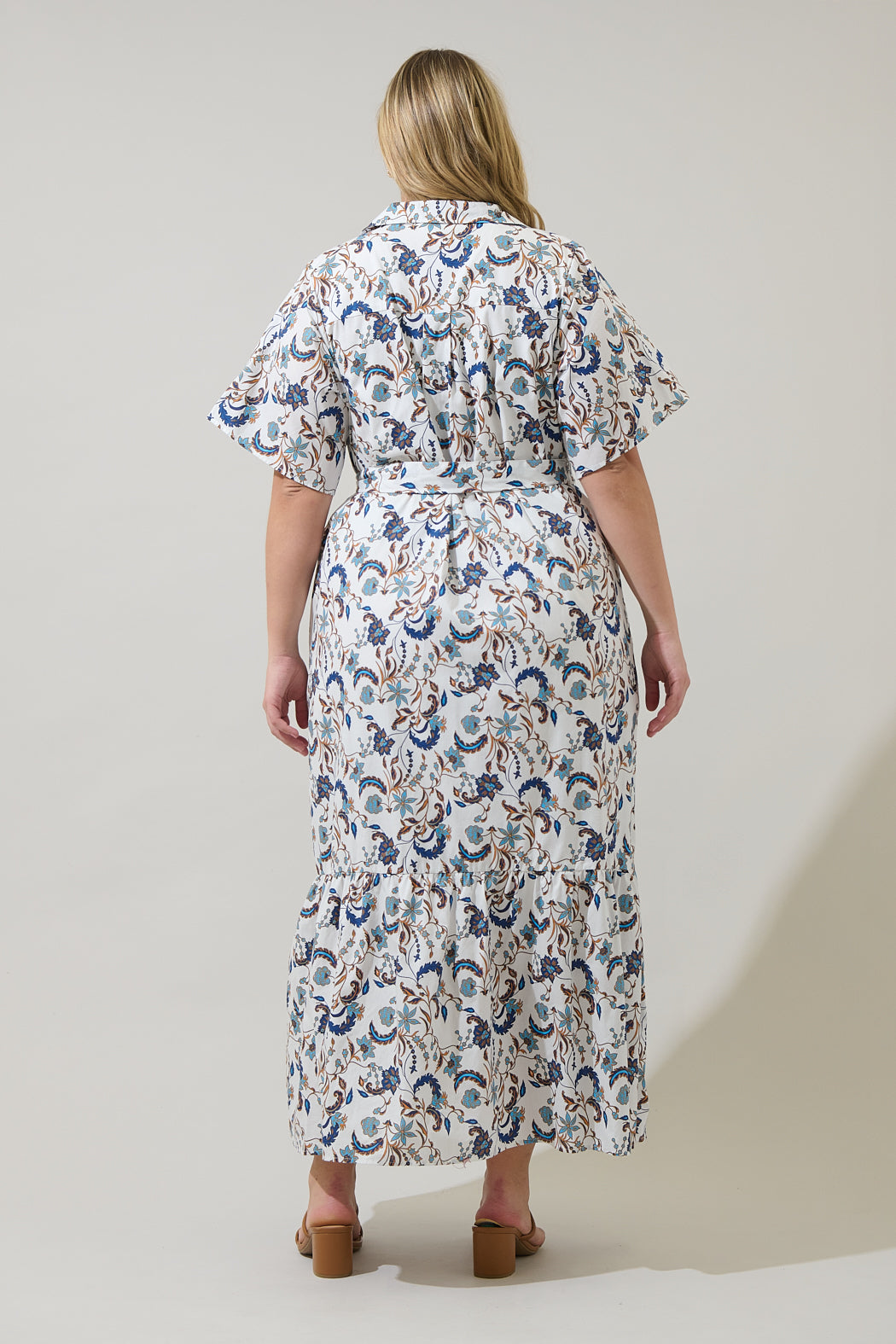 Ralston Floral Valery Button Down Maxi Dress Curve