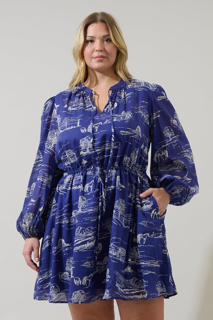 Avon Town Viany Shift Mini Dress Curve