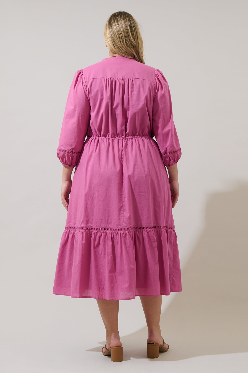 Harmy Drawstring Midi Dress Curve