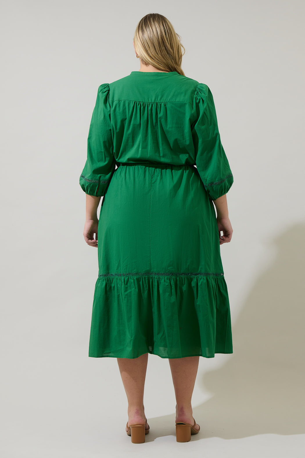 Harmy Drawstring Midi Dress Curve