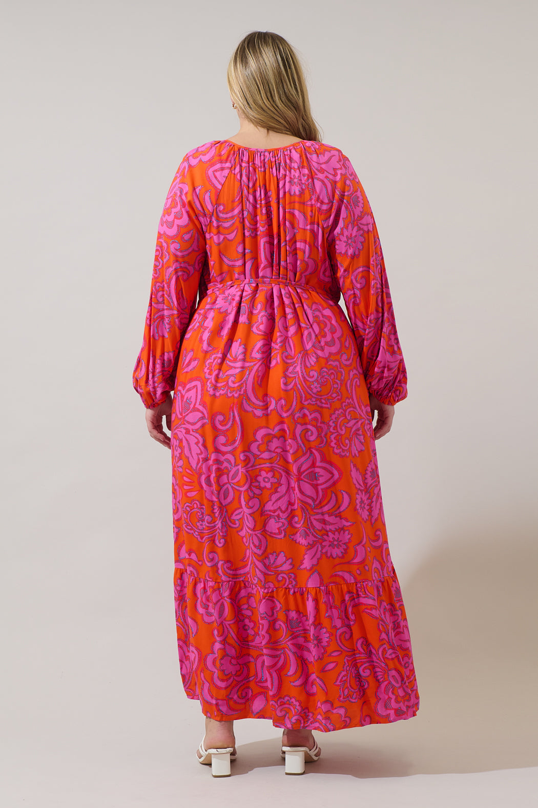 Marinda Floral Larrie Button Down Maxi Dress Curve