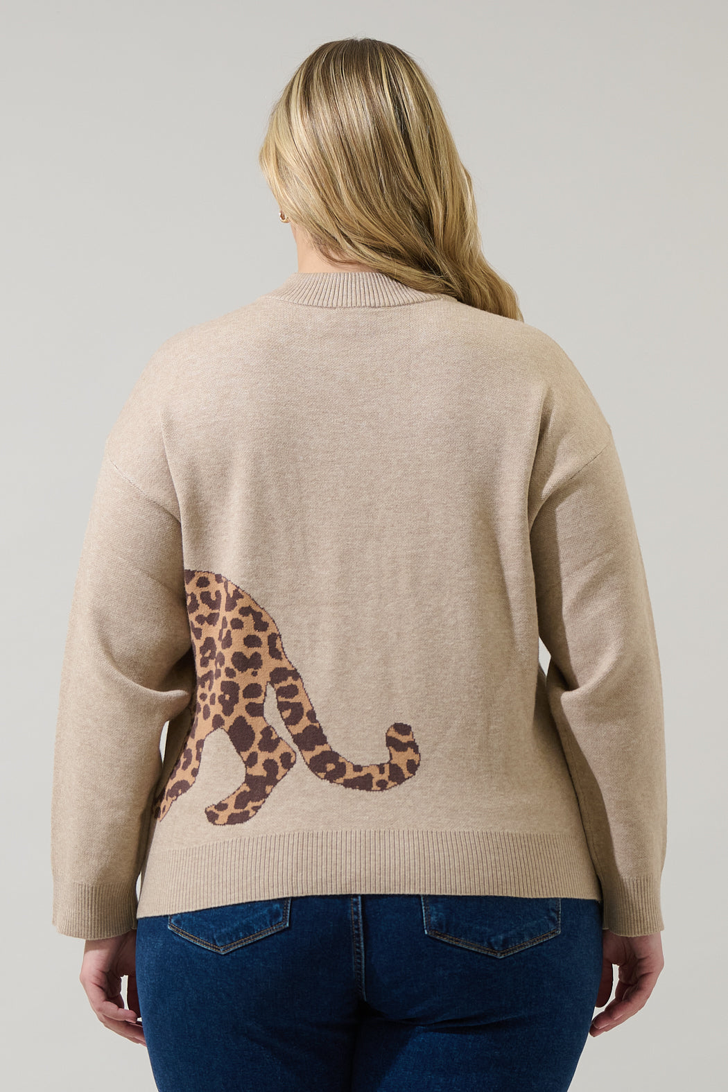 Jazara Leopard Knit Sweater Curve