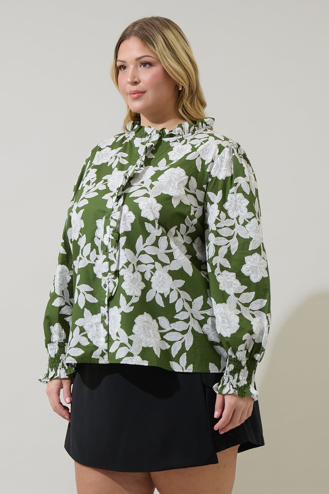 Haizley Floral Minny Long Sleeve Top Curve