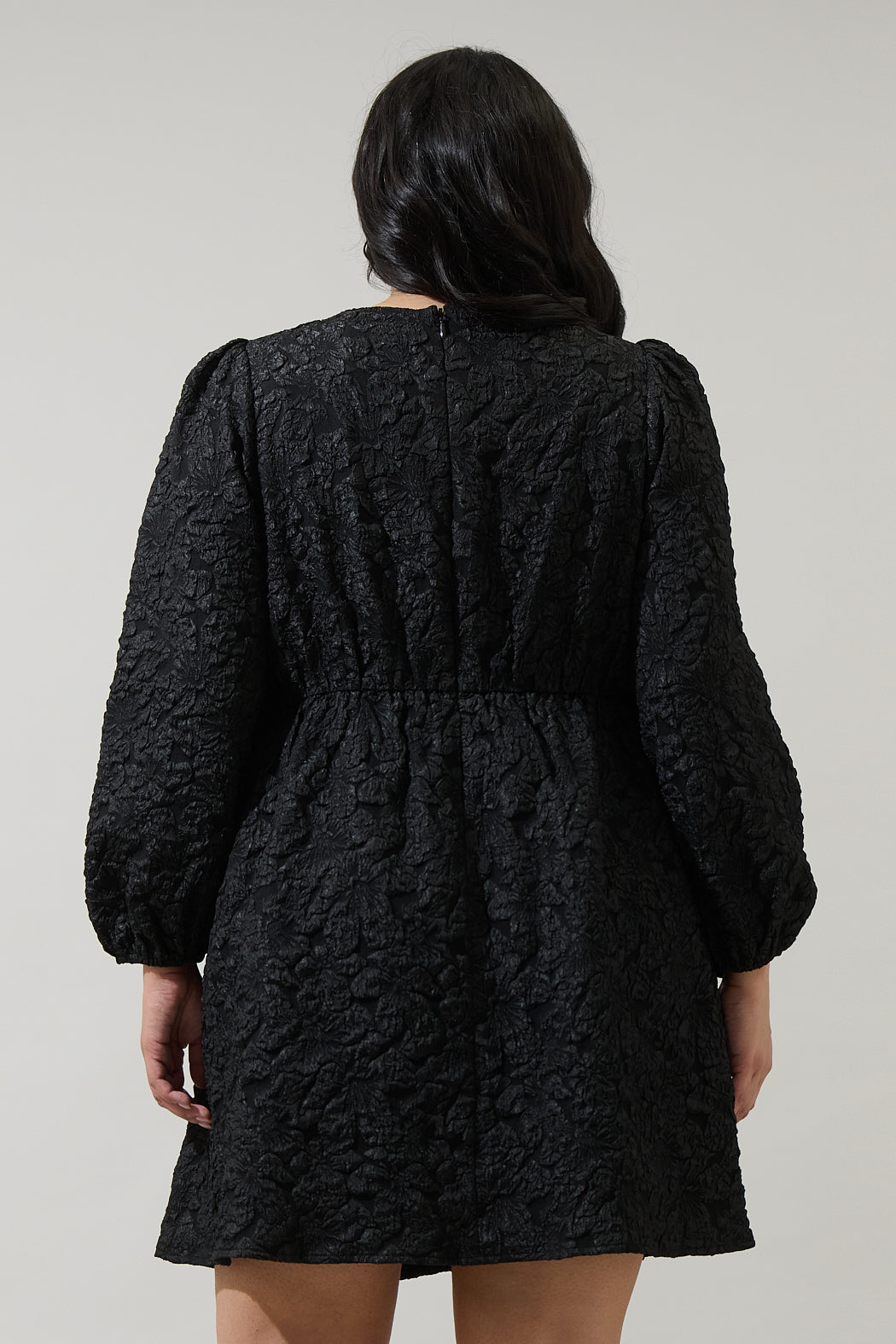 Arielle Jacquard Glow Bow Dress Curve