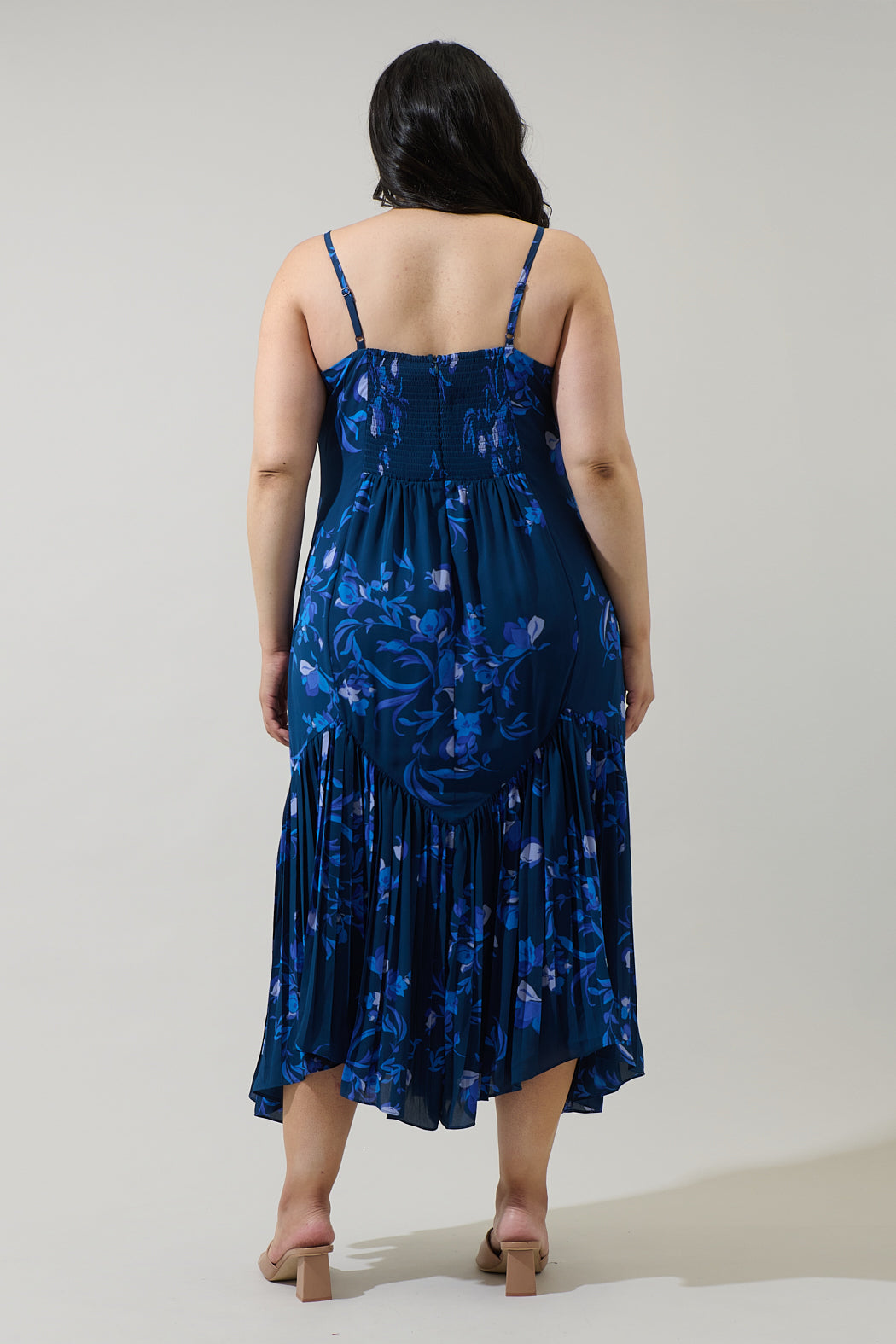 Niva Floral Hendra Pleated Midi Dress Curve
