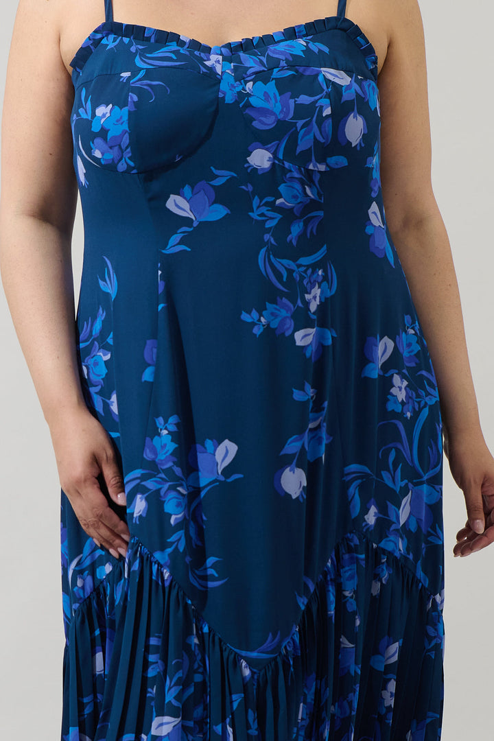 Niva Floral Hendra Pleated Midi Dress Curve