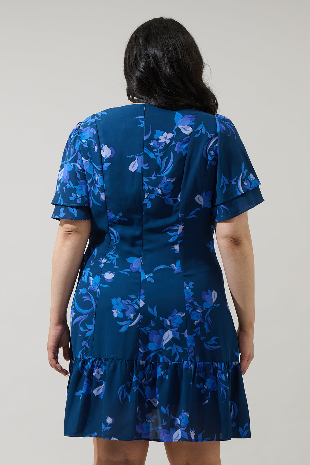 Niva Floral Rivane Button Mini Dress Curve