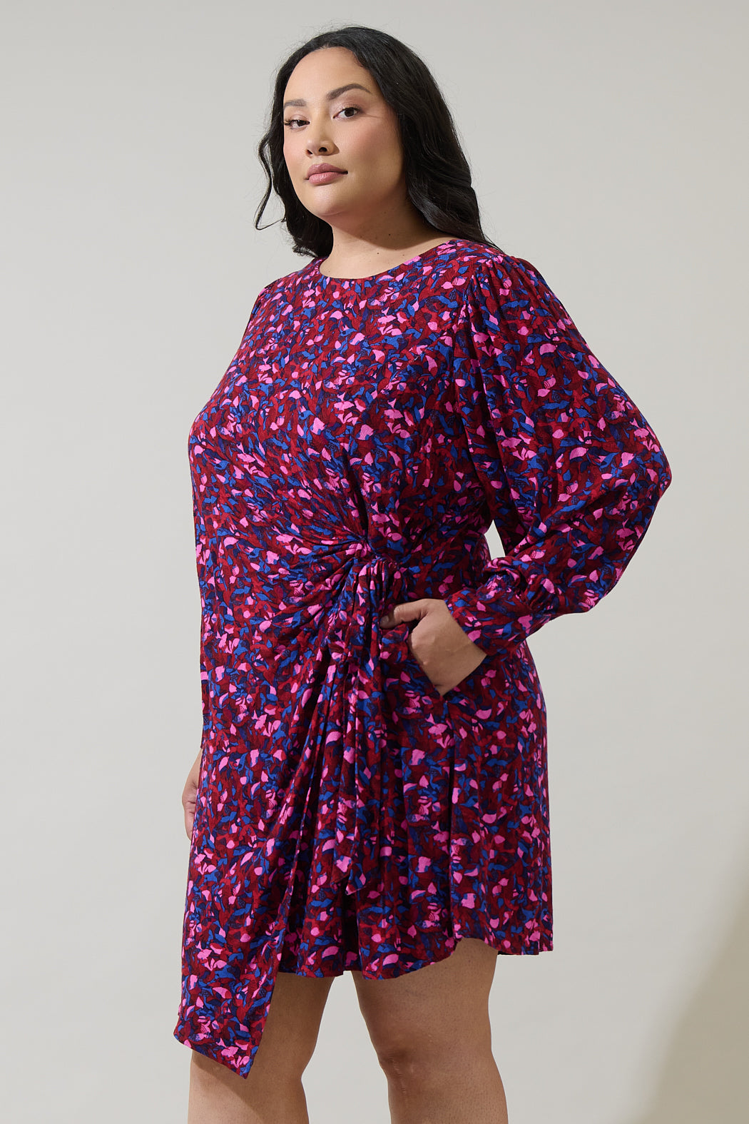 Turma Abstract Willy Wrap Mini Dress Curve