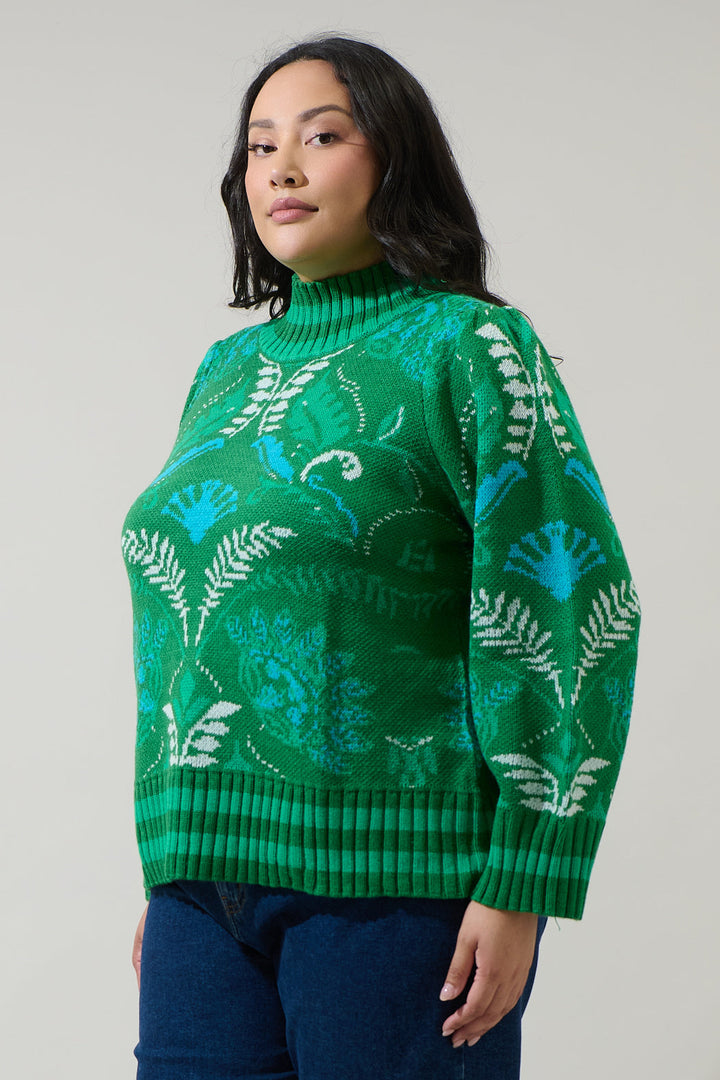 Verda Mock Neck Sweater Curve