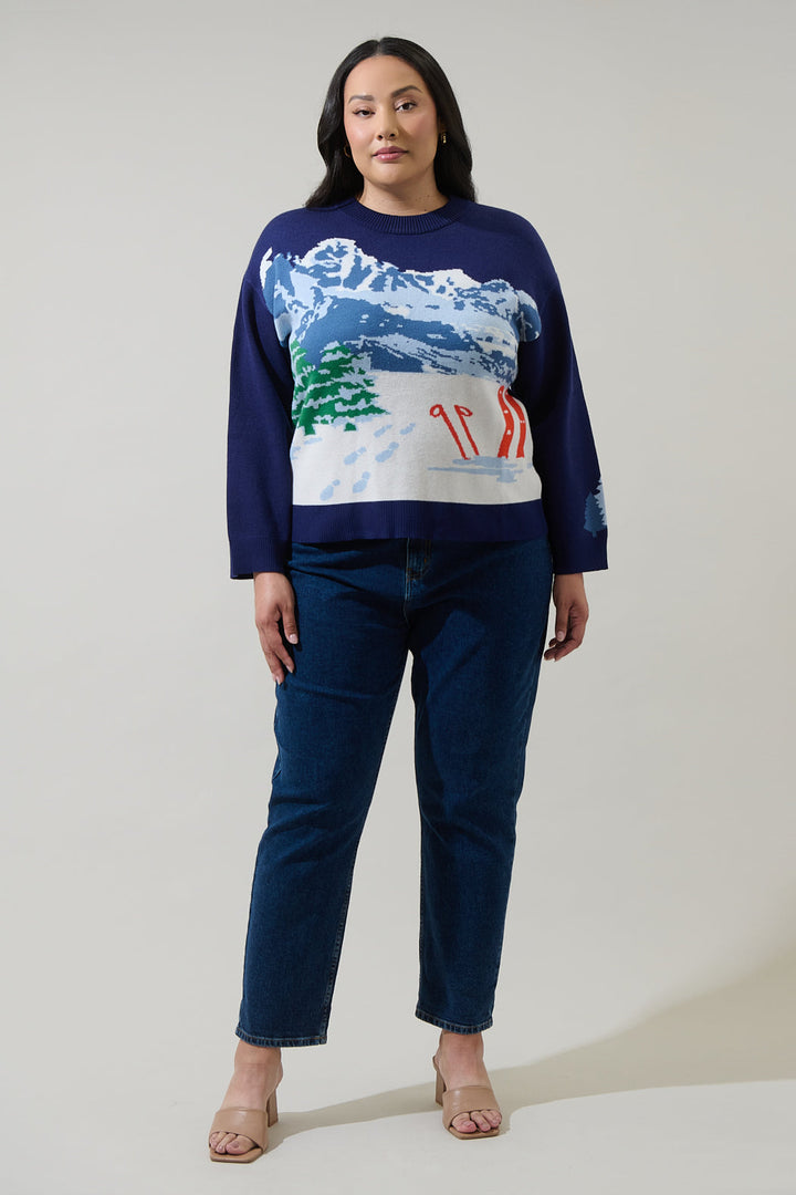 Mystic Mountain Knit Sweater Curve