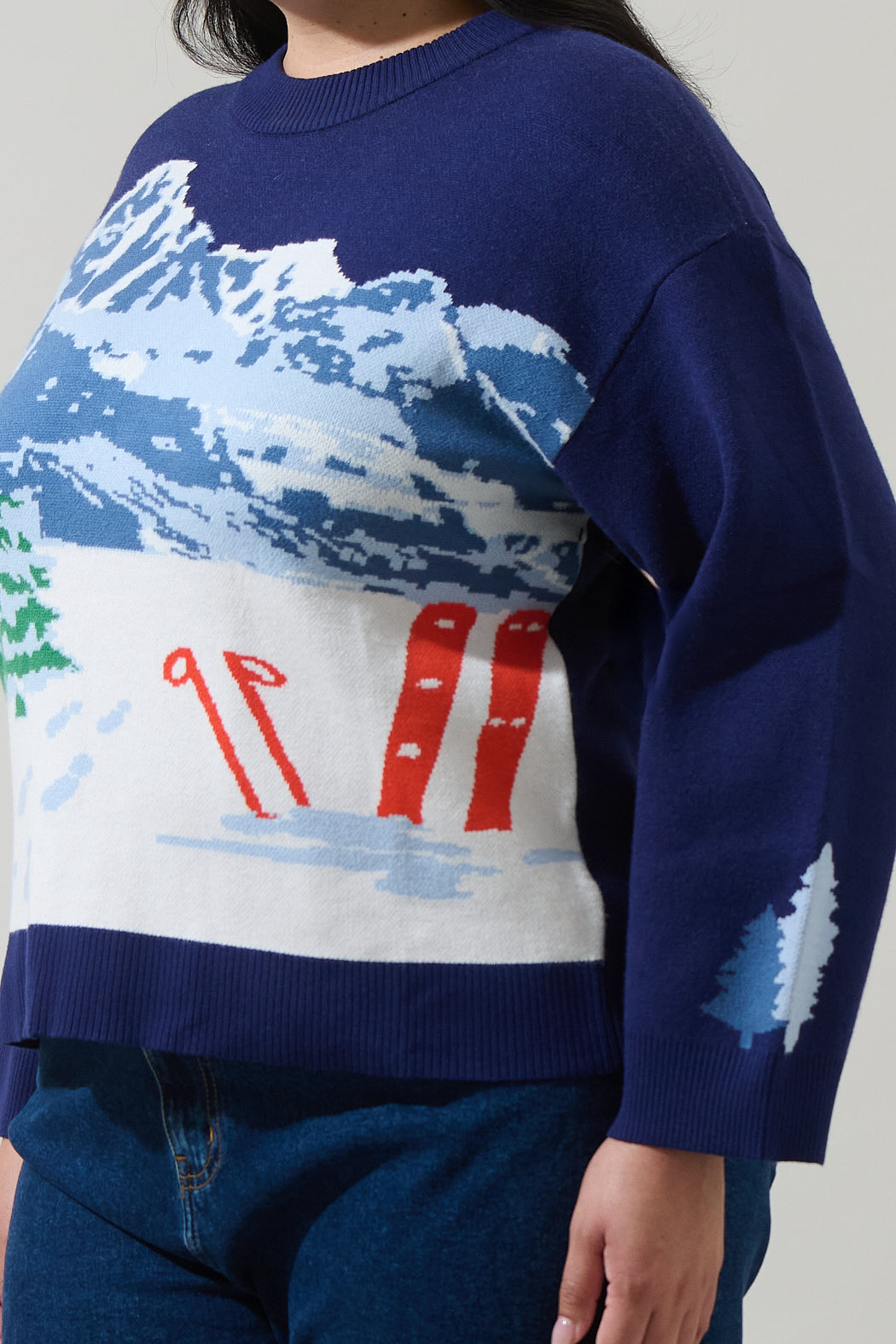 Mystic Mountain Knit Sweater Curve