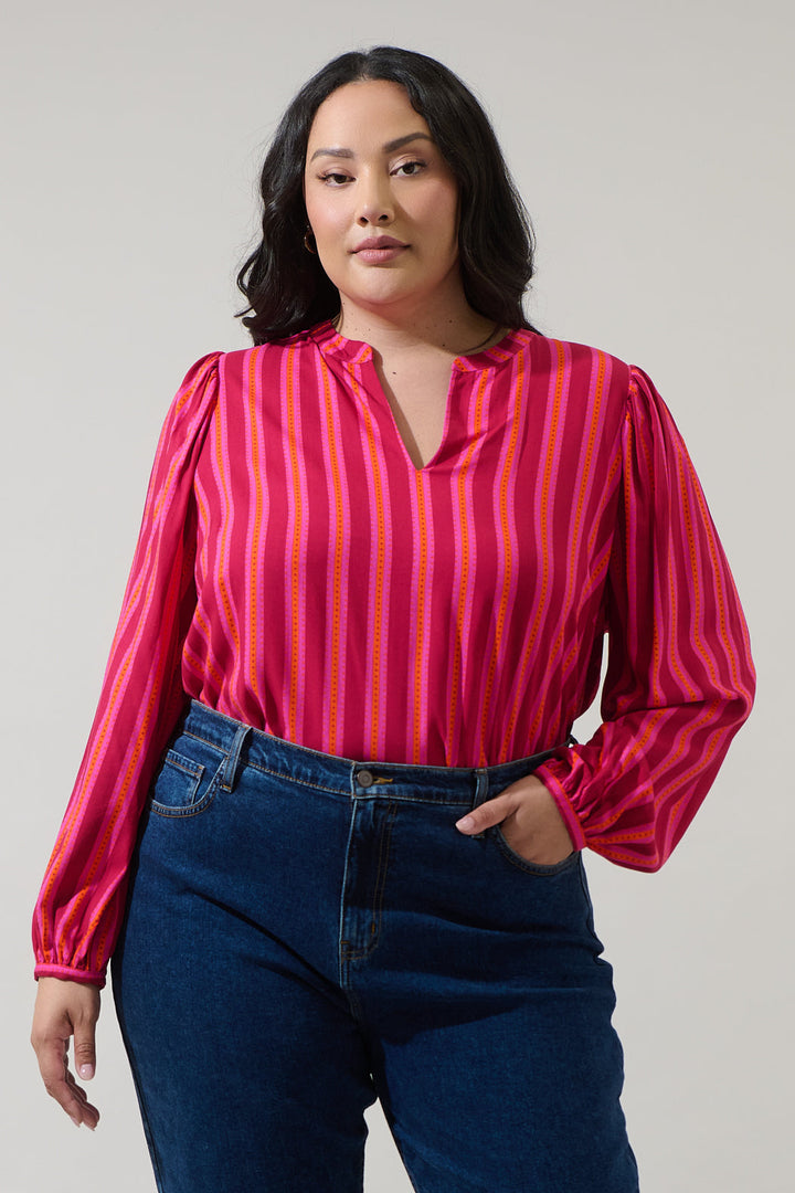 Clarisa Stripes Mavina Top Curve