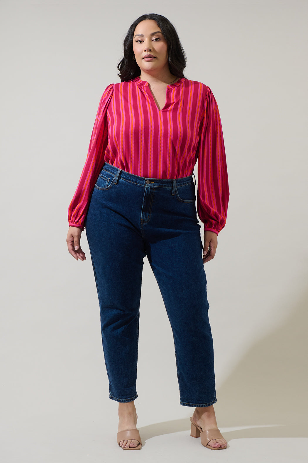 Clarisa Stripes Mavina Top Curve