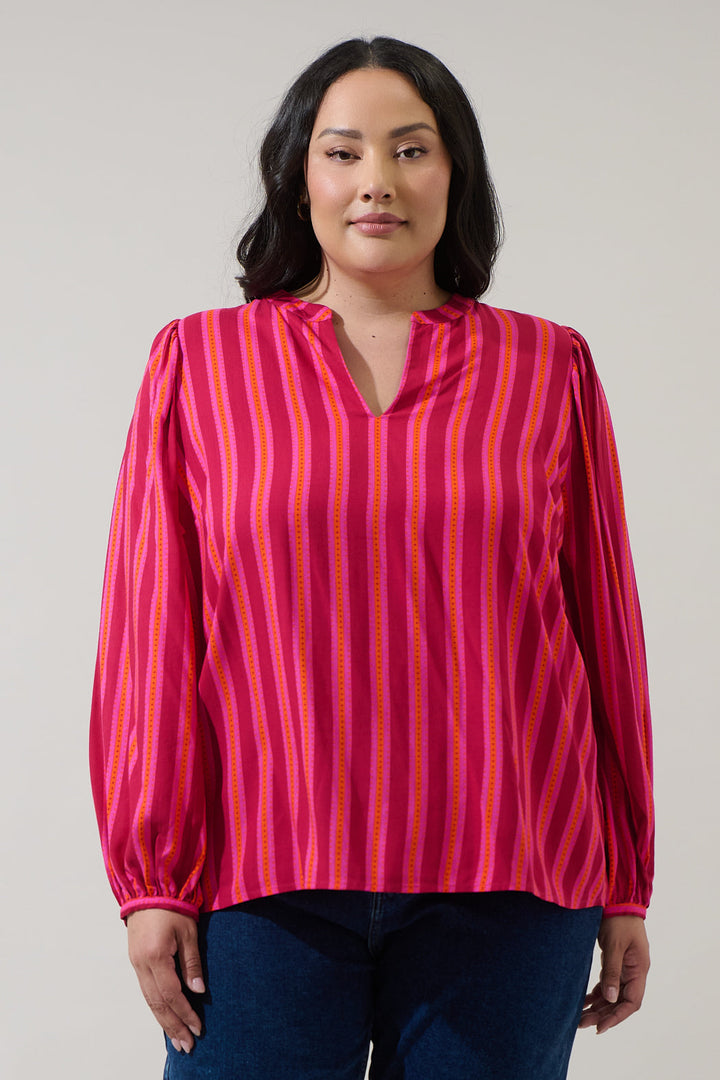 Clarisa Stripes Mavina Top Curve