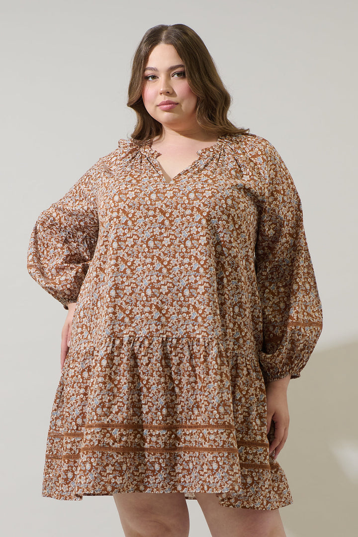 Ramsey Ditsy Ivonna Shift Mini Dress Curve