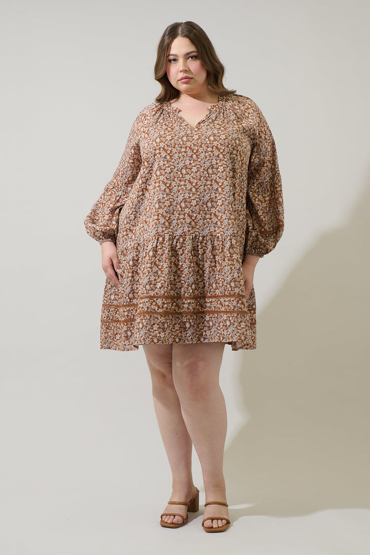 Ramsey Ditsy Ivonna Shift Mini Dress Curve