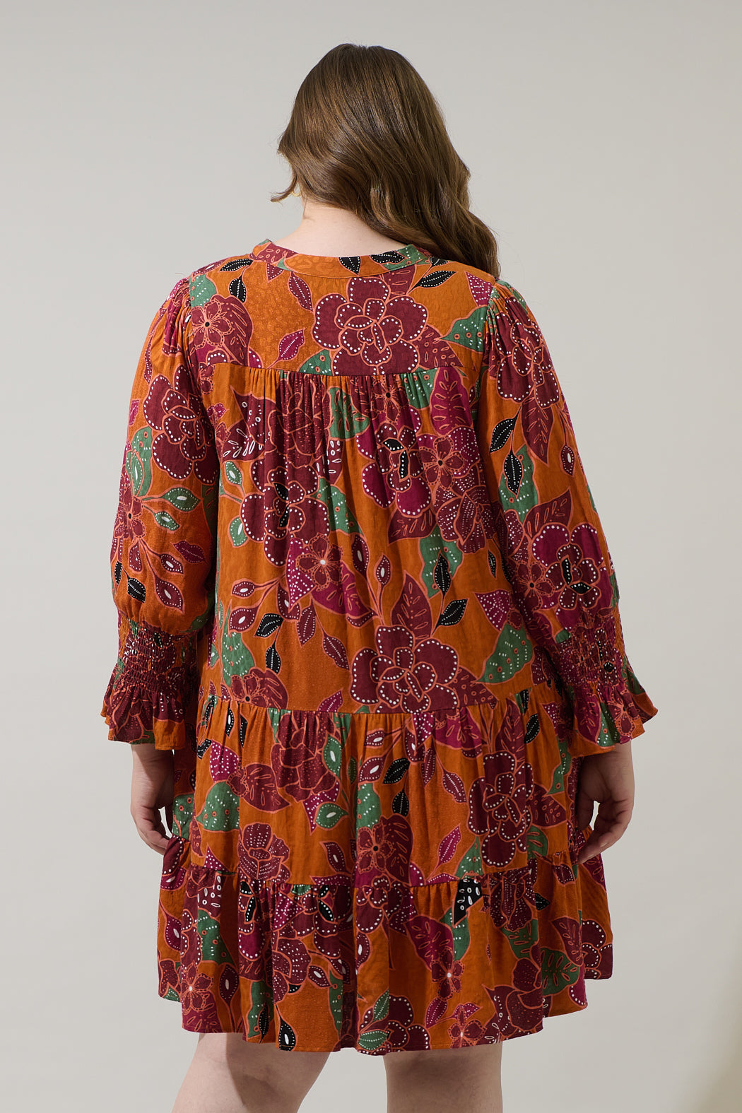 Marven Floral Anamy Shift Mini Dress Curve