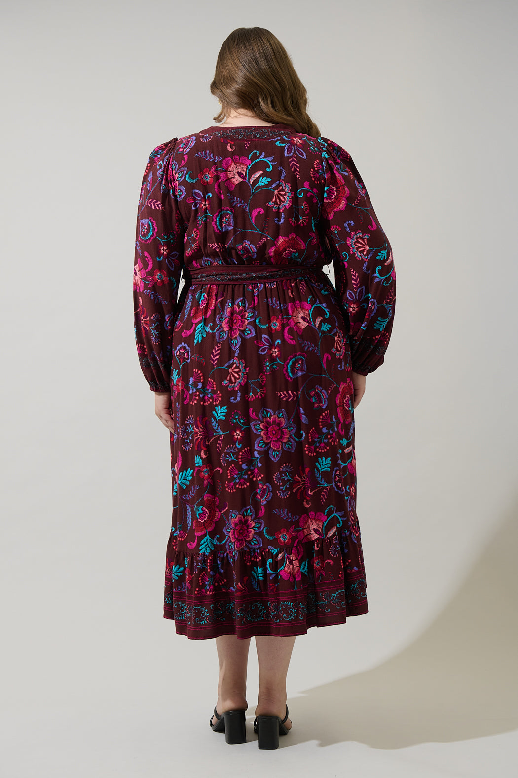 Tory Paisley Mindie Wrap Midi Dress Curve