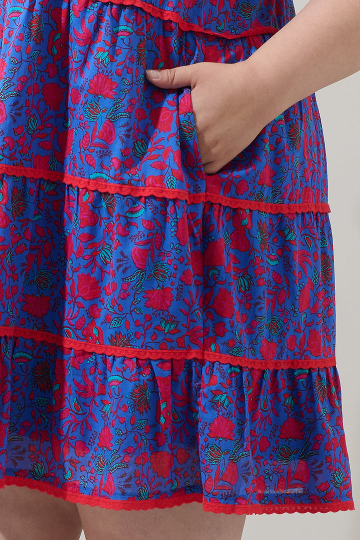 Tanya Floral Korra Tiered Mini Dress Curve