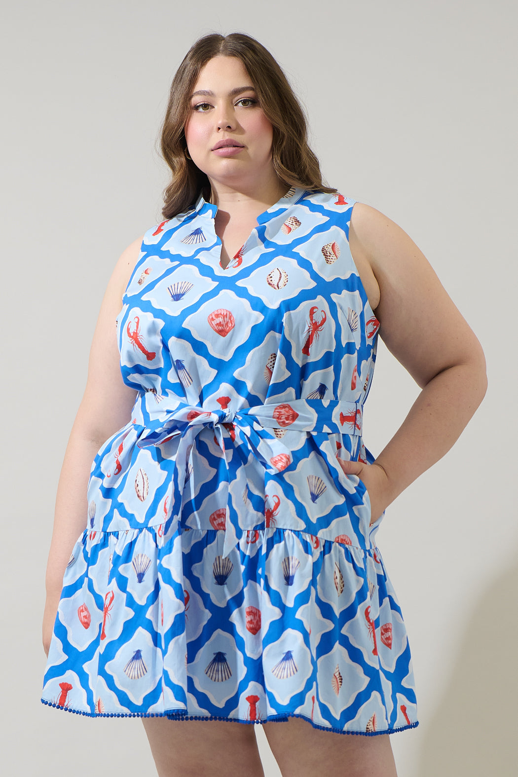 Lobster Bay Vilma Sleeveless Mini Dress Curve