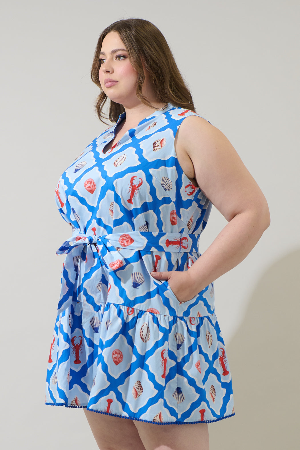 Lobster Bay Vilma Sleeveless Mini Dress Curve