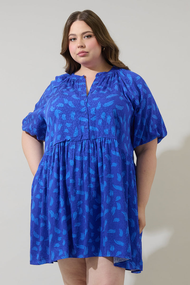 Darya Strokes Nelsa Babydoll Mini Dress Curve