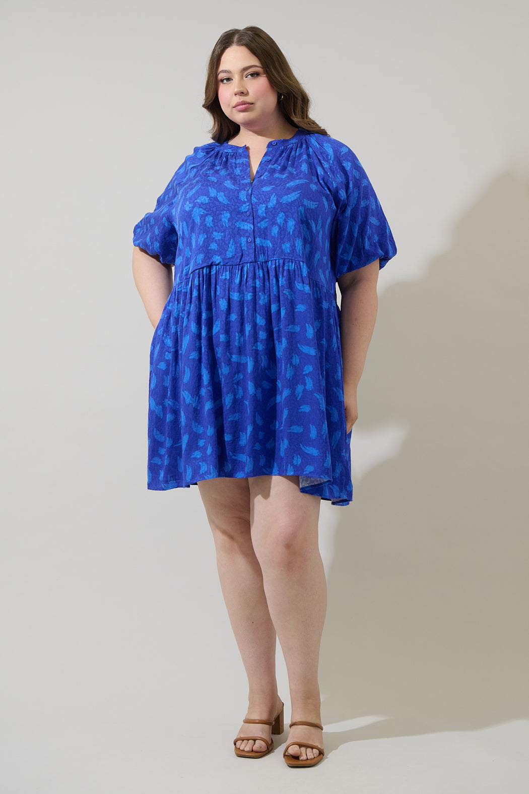 Darya Strokes Nelsa Babydoll Mini Dress Curve