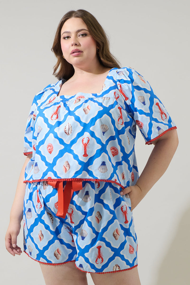 Lobster Bay Durmy Bell Sleeve Top Curve