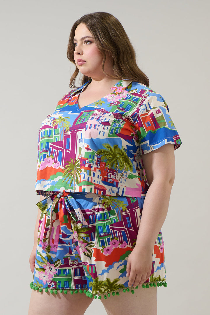 Rumi Town Marlie Collared Top Curve