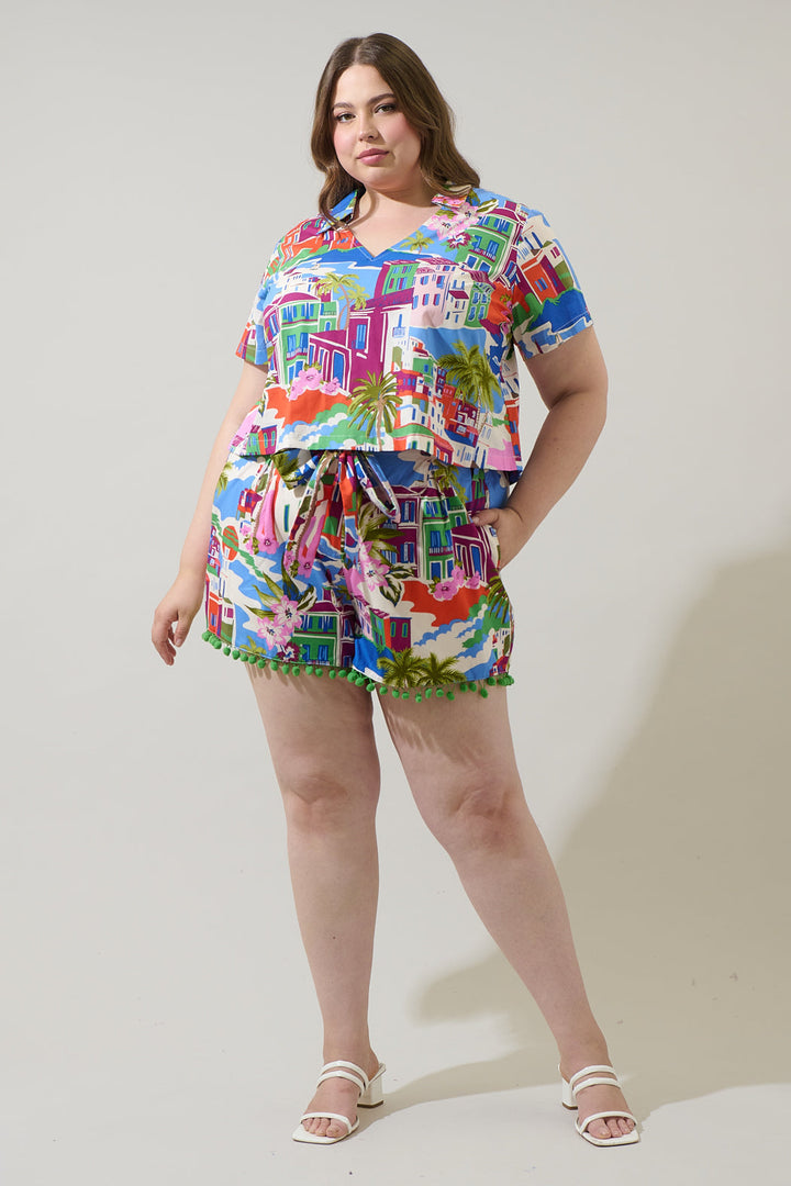 Rumi Town Marlie Collared Top Curve